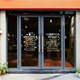 Welcome to the push-pull restaurant snack milk tea shop sticker