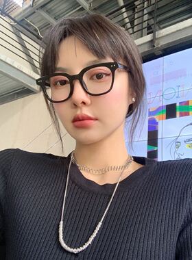 mona同款长款项链网红百搭个性小众设计不锈钢颈链时尚毛衣链男女