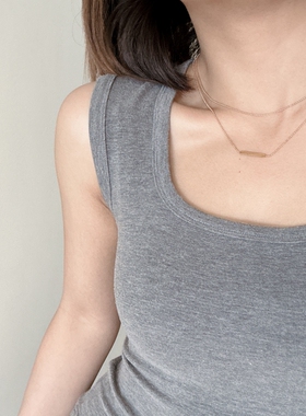 可以水洗的双层项链不掉色