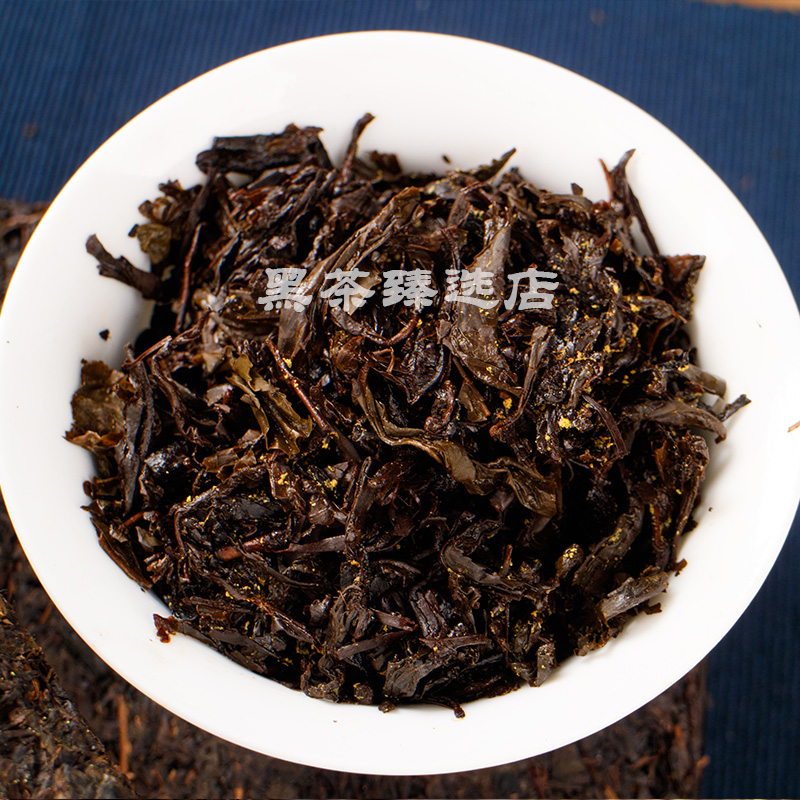 送蒸茶器金花黑茶正宗天尖原料手筑茯砖茶湖南黑茶叶批发安华茶-图2