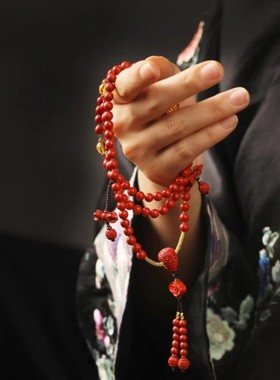 一生安朱砂高含量朱砂缘起佛珠系列之护法心佛珠正己修身坚定信念