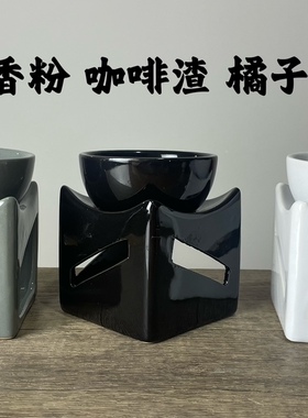 大容量四方香薰炉精油蜡烛灯可干烧香粉咖啡渣按摩精油加热