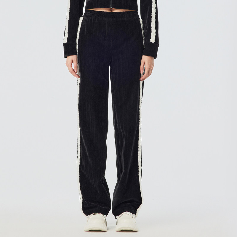 H·GENTEEL荷高 春季新品风格款黑白拼接质感直筒长裤,淘宝优惠券,粉丝福利购,淘宝优惠卷