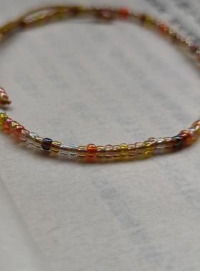 彩虹糖果色多巴胺手链