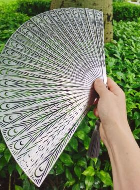 全精钢功夫折扇凤尾扇子暗器武器