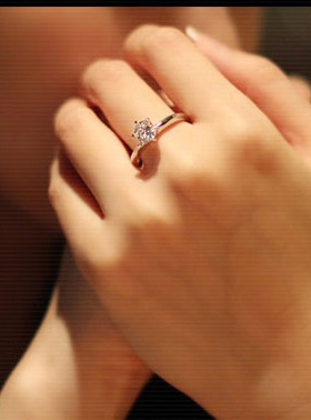 沁缘925银六爪戒指女指环银饰品