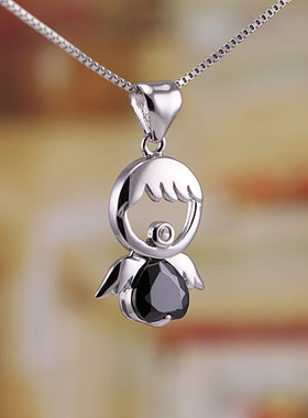 925银项链女款宝宝吊坠生日礼物