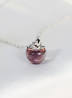 925银紫水晶女款吊坠韩版项链