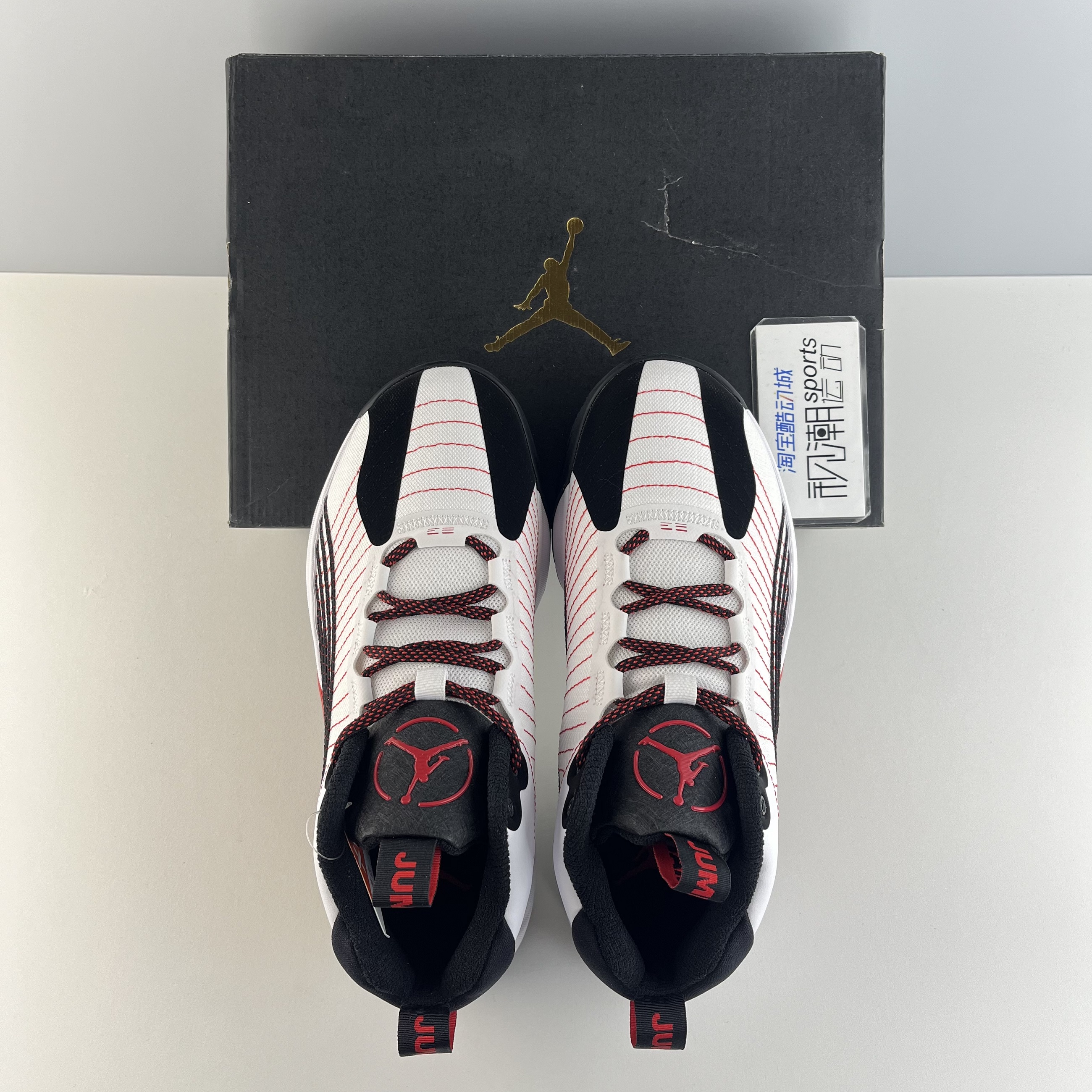 Jordan Jumpman 21白红黑男子防滑耐磨中帮实战篮球鞋 CQ4229-100-图2