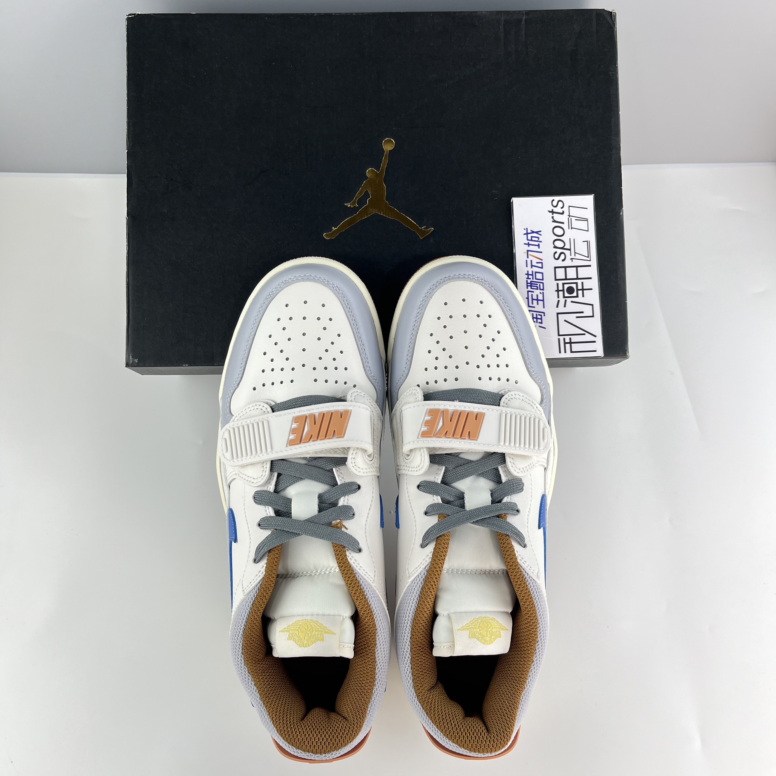 Jordan Legacy312龙年限定米灰蓝男子爆裂纹篮球鞋 HF0746-041 - 图0