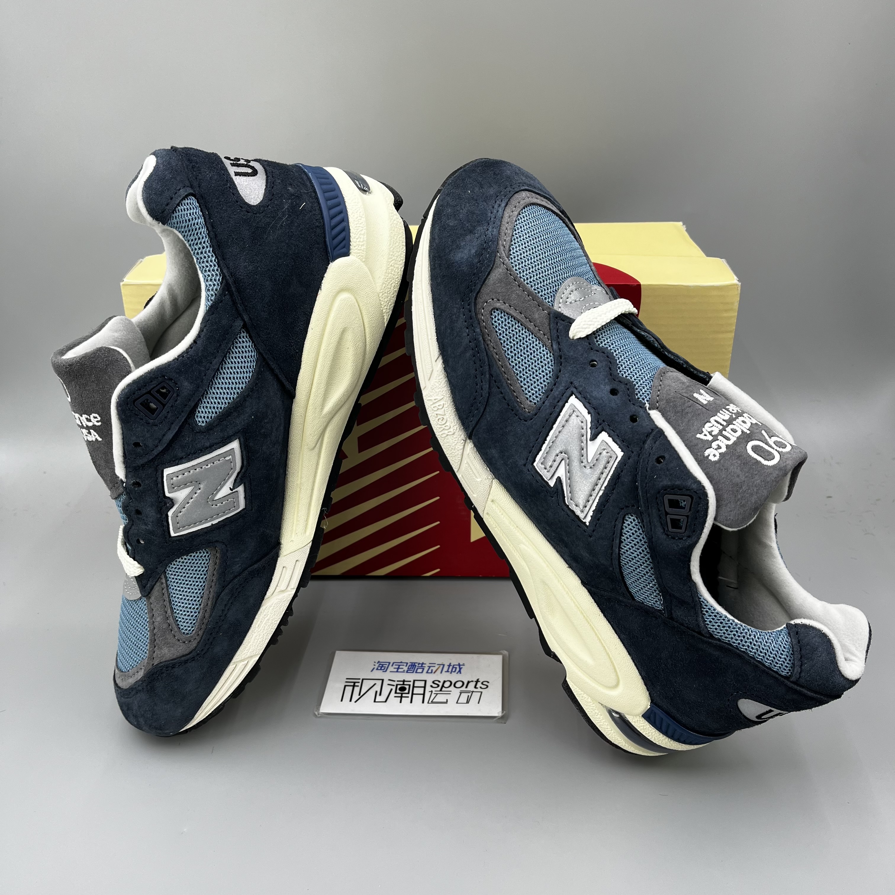 New Balance NB美产990V2海军蓝Teddy Made复古运动休闲鞋M990TB2