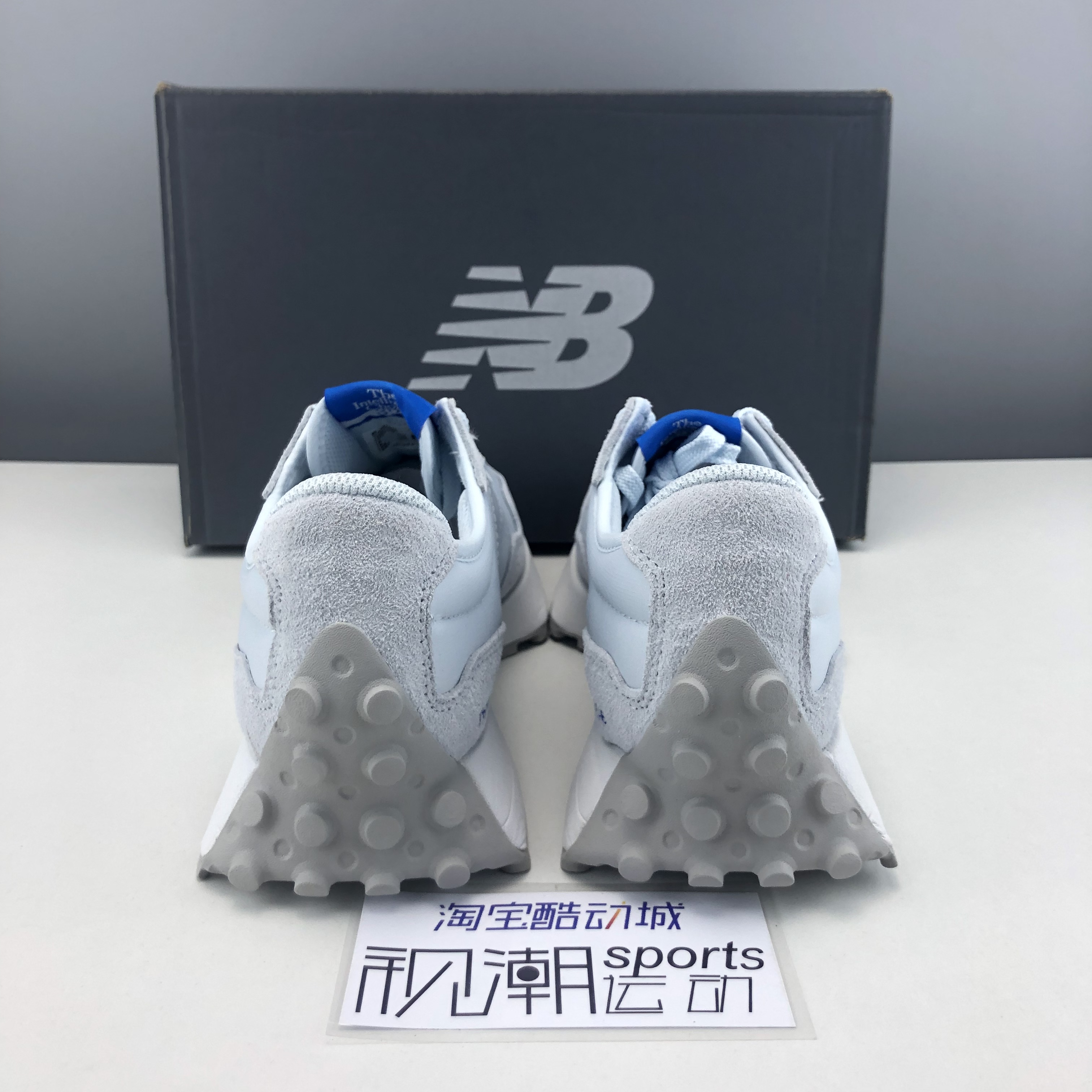 NEW BALANCE NB327系列浅天蓝女耐磨复古低帮休闲跑步鞋 WS327BN - 图1