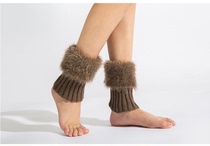 New Autumn Winter Sweater Boots Cover Short Hair Wool Warm Ankle Socks Fashion Lady Warm Feet Neck Beauty Leg Shoe Cover