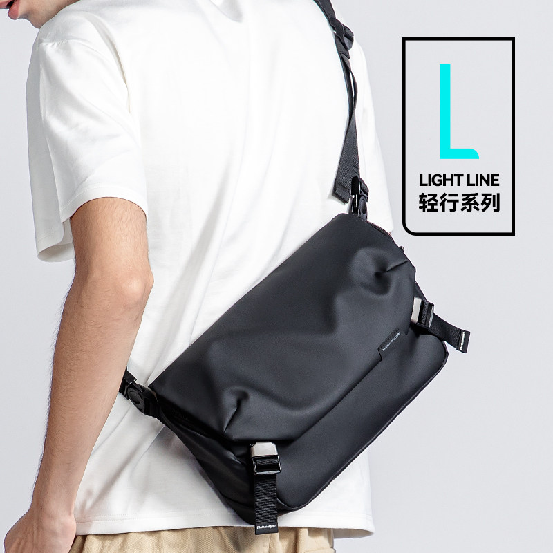 马可·莱登单肩包男时尚斜挎包商务休闲邮差包学生机能工装小挎包,淘宝优惠券,粉丝福利购,淘宝优惠卷