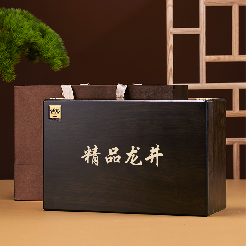 2024年新春茶上市正宗杭州明前特级龙井茶绿茶高陶瓷礼盒装250g档 - 图2