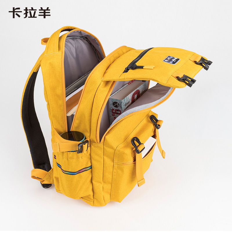 卡拉羊多隔层双肩男包女旅行双肩包 吉祥箱包双肩背包