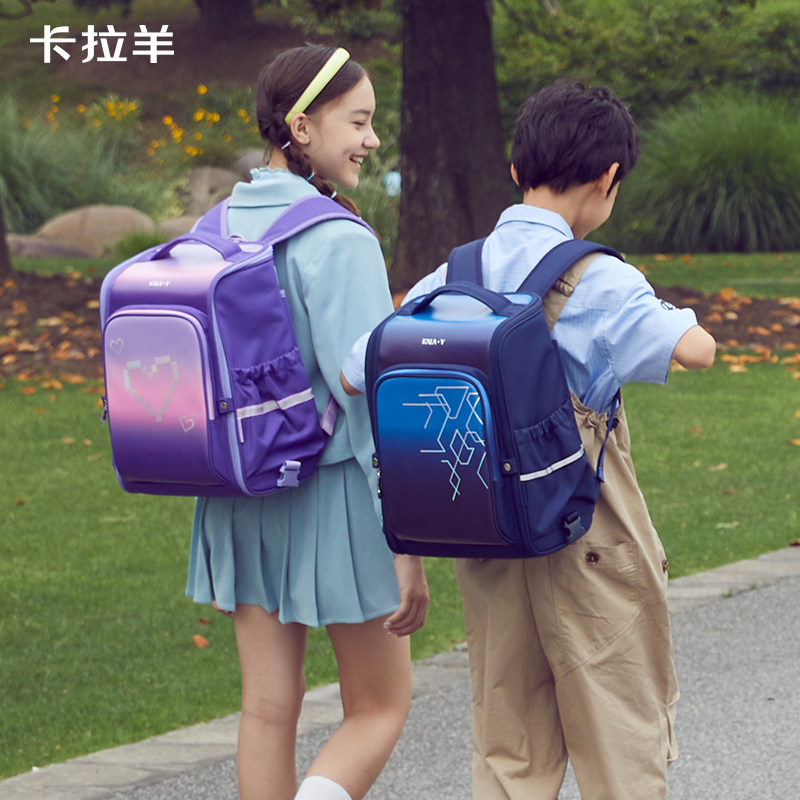 卡拉羊小学生拉杆23456年级书包 吉祥箱包双肩背包