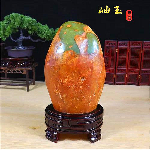 精品岫玉原石  自然奇石 石头  天然玉石摆件 岫岩玉带底座包邮,淘宝优惠券,粉丝福利购,淘宝优惠卷