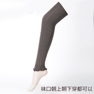 梦娜袜子女羊毛保暖袜套秋冬过膝腿袜护腿半高筒防滑长筒袜日系