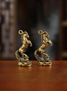 黄铜马钥匙扣马到成功很快发财