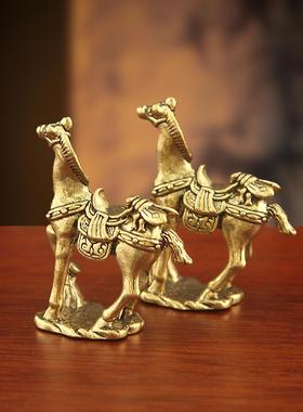 礼品实心办公桌面手把玩件纯黄铜