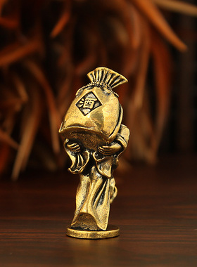 黄铜酒仙老人酒鬼小摆件礼品