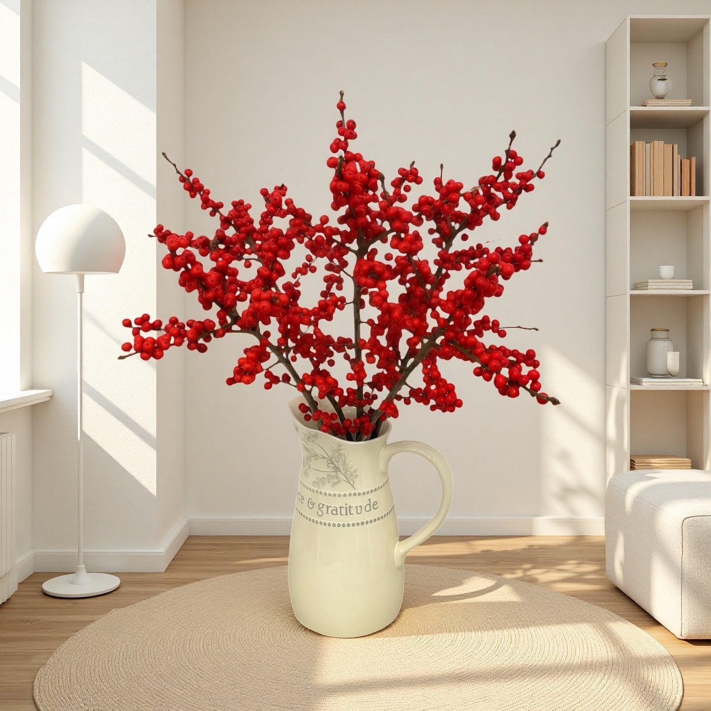 北美冬青鲜花年宵花发财红豆真花水养鲜切枝室内客厅摆放花鲜切花,淘宝优惠券,粉丝福利购,淘宝优惠卷