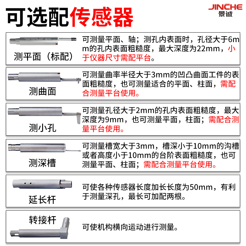 景诚TR200粗糙度仪高精度便携式测量仪工件金属表面光洁度检测仪 - 图3