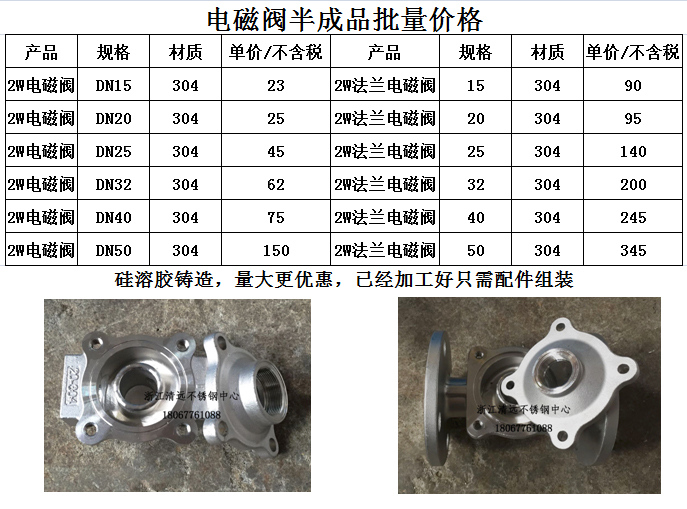 304活塞式不锈钢电磁阀电池阀220V24V12V2W常开常闭高温节能316-图3