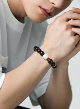 印象眸和田玉青玉手串男款