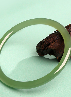 印象眸和田玉手镯叮当镯女款正品