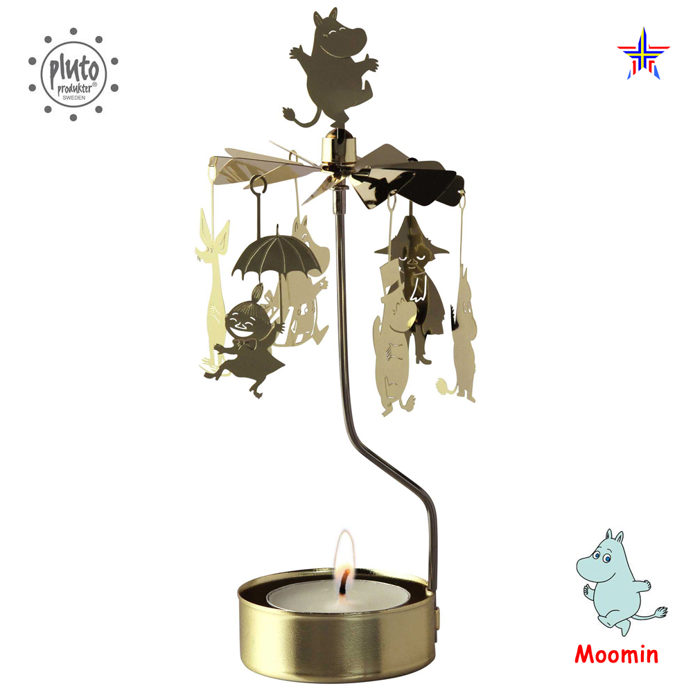 【北歐印象】瑞典進口姆明Moomin旋轉燭臺創意禮物北歐生日禮品