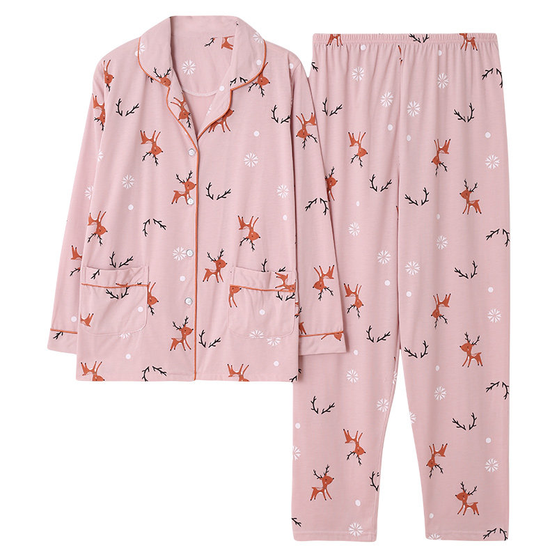 南极人中老年纯棉春秋季老年人睡衣 南极人兴特睡衣/家居服套装