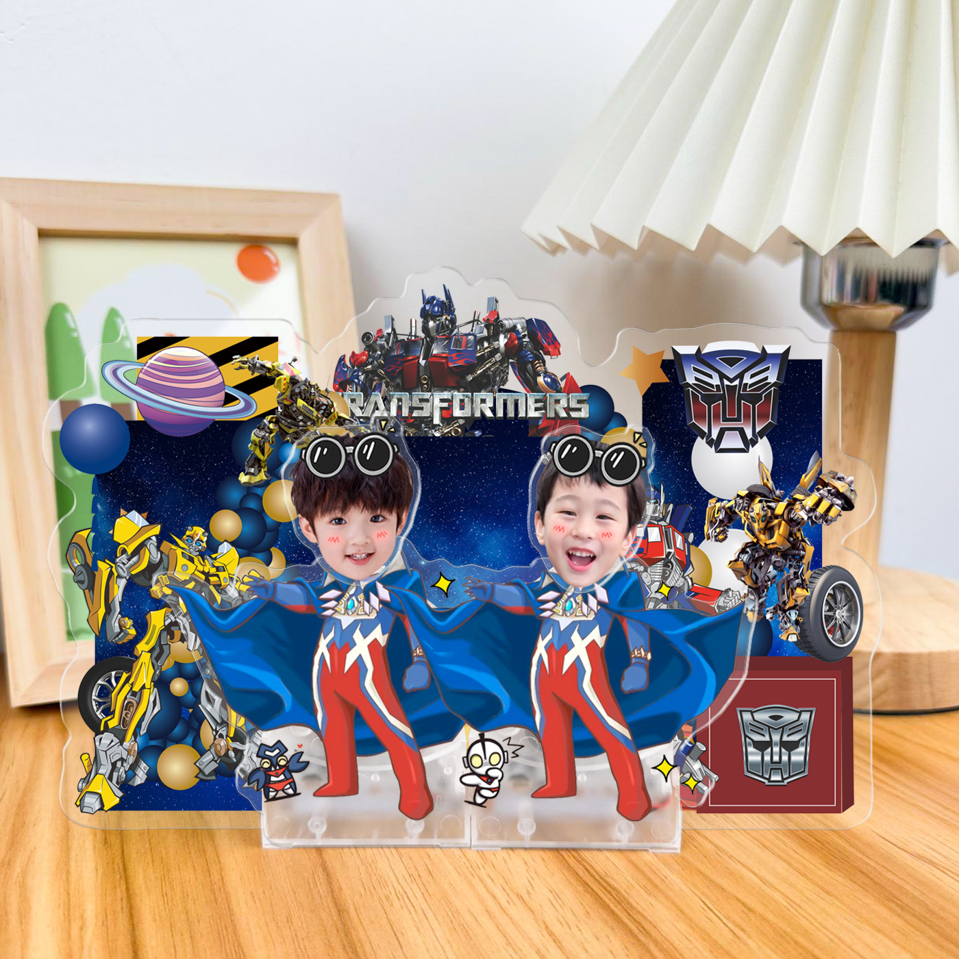 DIY新款亚克力自动摇头桌面摆件可爱卡通照片定制自动摇摇头摆件,淘宝优惠券,粉丝福利购,淘宝优惠卷