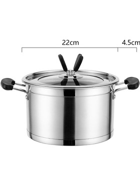 现代北欧样板房间厨房摆件不锈钢锅组合陶瓷汤锅奶锅橱柜软装饰品