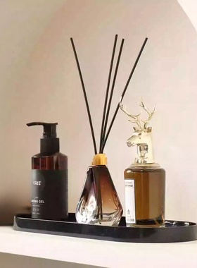 【咖色卫浴柜组合】样板间卫生间男士香薰洗面奶洗发水道具摆件