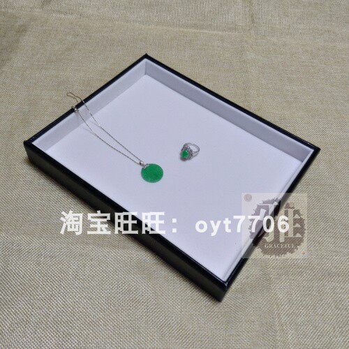 高档珠宝首饰饰品手表手机展示盘柜台托盘软皮质绒布展示道具定做 - 图1