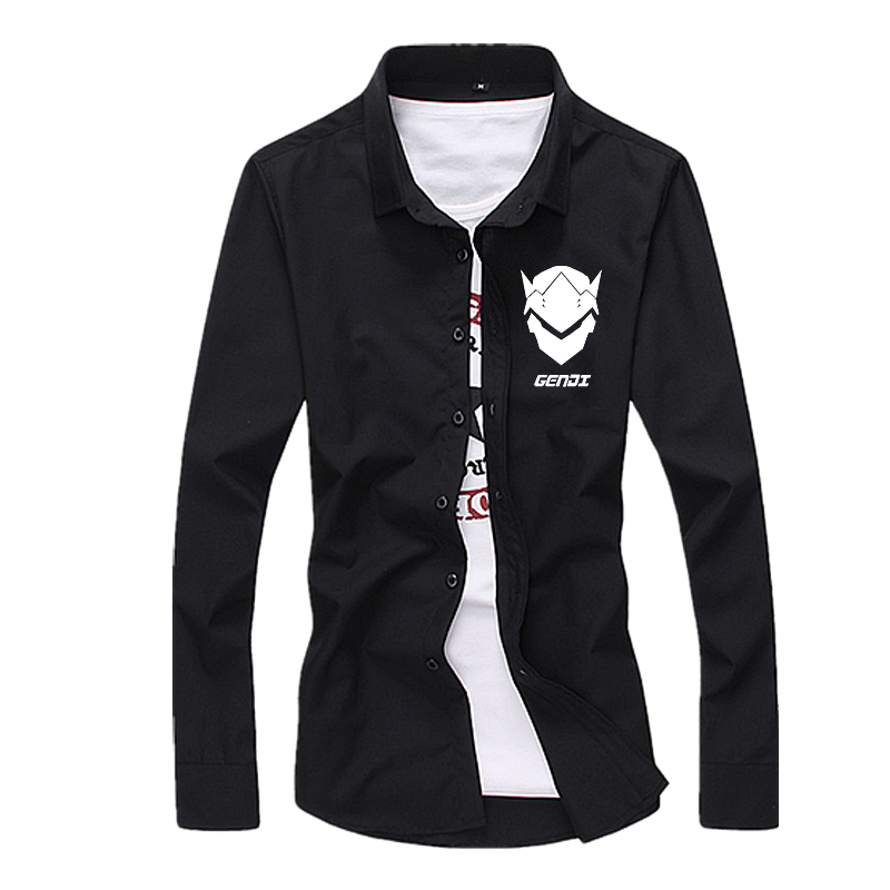 动漫战衣 守望先锋衬衫 衣服 源氏大招台词长袖