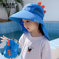 Childrens hat Summer sun protection fisherman hat anti-UV boy great eatery female baby beach sun hat slim down