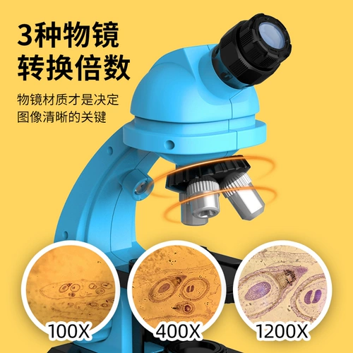 Профессиональный детский микроскоп, электронный портативный мобильный телефон для экспериментов для школьников, оптика, для средней школы, подарок на день рождения, наука, увеличение в 10000 раз