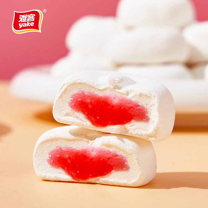 雅客COCO爆浆夹心棉花糖水果味结婚庆糖果夹馅软糖糖果零食100g*3,淘宝优惠券,粉丝福利购,淘宝优惠卷