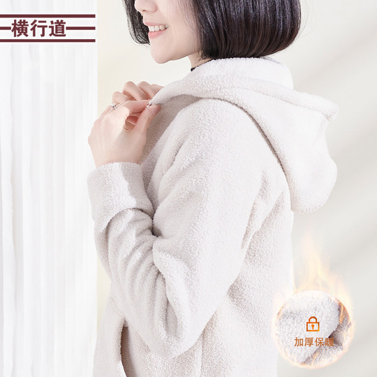 2025冬季双面绒加厚加绒宽松胖MM中年妈妈长袖摇粒绒拉链连帽外套