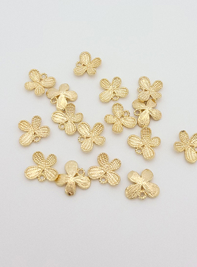 18k包金保色蝴蝶项链小吊diy