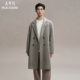 Peacebird men's wool coat winter long double-sided wool coat