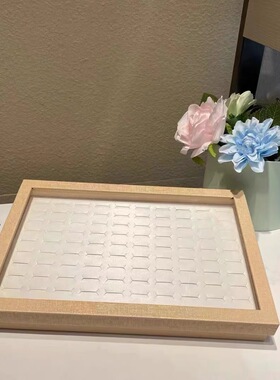 带盖首饰托盘耳钉手链吊坠项链戒指收纳盒轻奢饰品箱珠宝展示道具