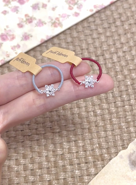 手工编织小雪花戒精致交叉星芒锆石戒指女ins冷淡轻奢简约食指戒