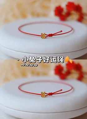 本命年小兔子好运绳小红书同款手绳手链手工编织有钱兔送闺蜜礼物