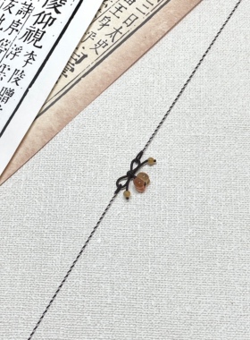 蝴蝶结小桂花项链手工编织玉髓小桂花吊坠小众显白送闺蜜礼物链子
