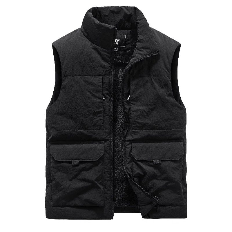 棉马甲男冬季加绒保暖背心多口袋工装羊羔绒马夹加厚大码坎肩外套,淘宝优惠券,粉丝福利购,淘宝优惠卷