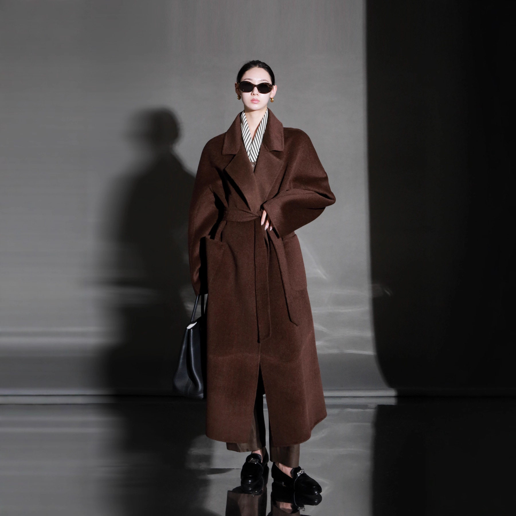 今年流行特惠冬季新款气质系带大衣女西装领双面羊毛长款大衣高级,淘宝优惠券,粉丝福利购,淘宝优惠卷